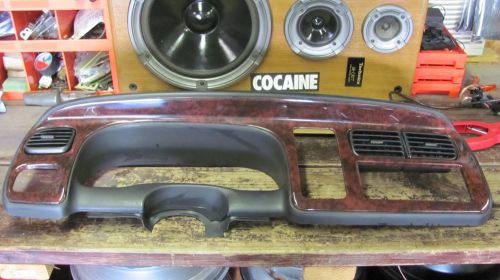 1998-2000 dodge durango instrument cluster bezel woodgrain oem vgc 98 99 00 dash