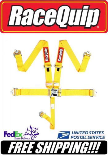 Racequip sfi 16.1 5pt yellow latch &amp; link racing harness belt nhra scca #711031