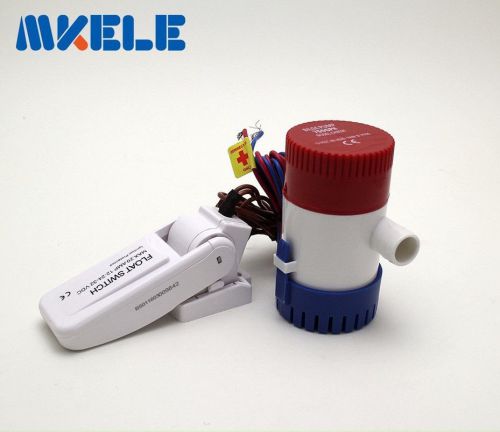 12v 750gph bilge submersible mini electric water pump with float switch