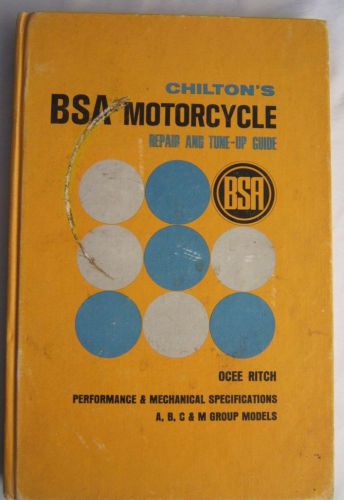 Chilton's bsa motorcycle repair and tune-up guide 1973 troubleshooting bike