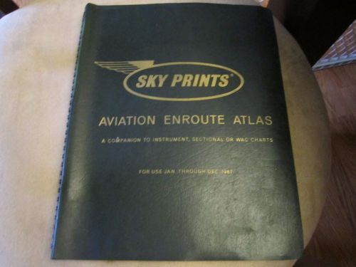 1967  sky prints aviation enroute navigation atlas  26 maps wac charts