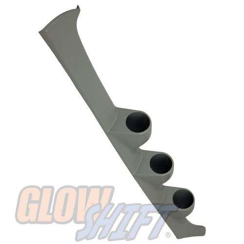 Glowshift 94-01 acura integra gray triple gauge pillar pod 52mm - gs-301g