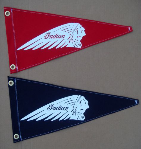 Indian vintage style motorcycle flag pennant boat memorabilia retro chief new