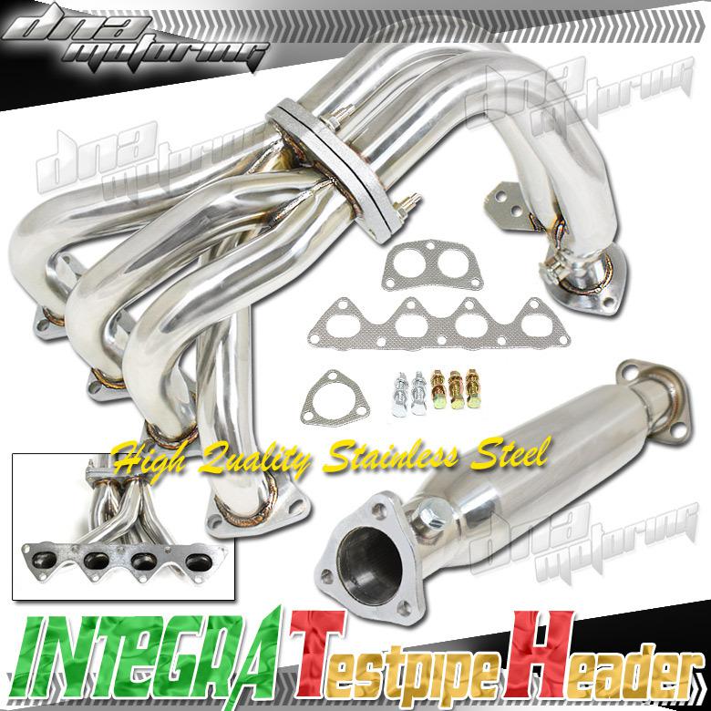 Integra 90-91 rs/ls/gs stainless steel header exhaust+down pipe performance +hps