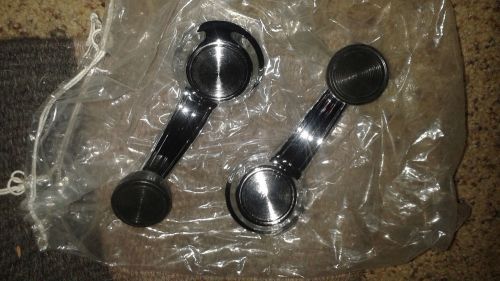 68-81 gm models camaro and more window regulator crank 2 handle set - black oem