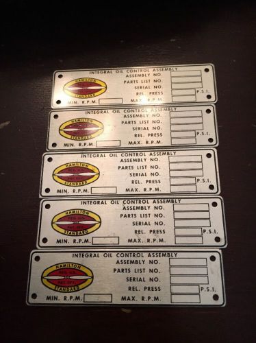 Hamilton standard part tags