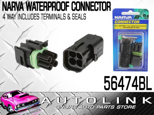 Narva waterproof connector 4 way 20 amp includes seals &amp; terminals x1