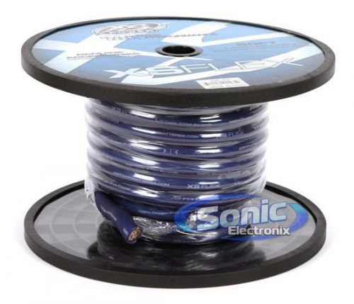 New! xs power xsflex0bl-50 50 ft spool of 0 awg blue 100% ofc power/ground cable