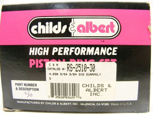 New 4.030 childs &amp; albert piston ring set 5/64 5/64 316 drag race 012416-19