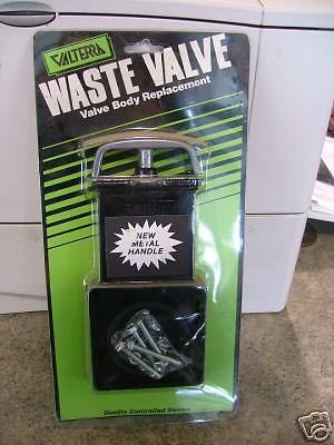 Valterra metal handle 2" waste valve for rv motorhome