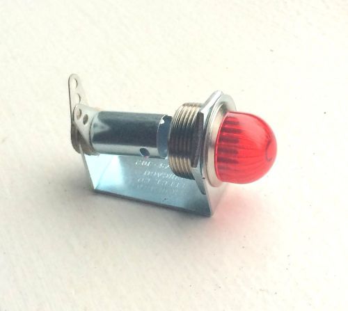 Vintage red lined beehive lens dash gauge panel light hot rod 5/8&#034;. nos dialco