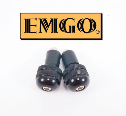 Emgo 7/8&#034; black anti-vibration bar ends trails snowmobile polaris