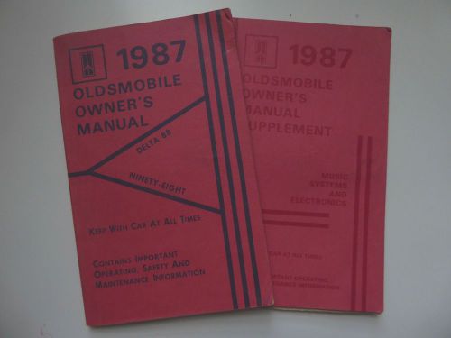 1987 oldsmobile delta 88 / ninety-eight owner&#039;s manual and supplement music