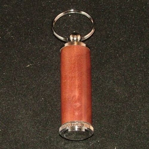 Burmese sai burl pill or toothpick keychain in chrome or 10k gold plating