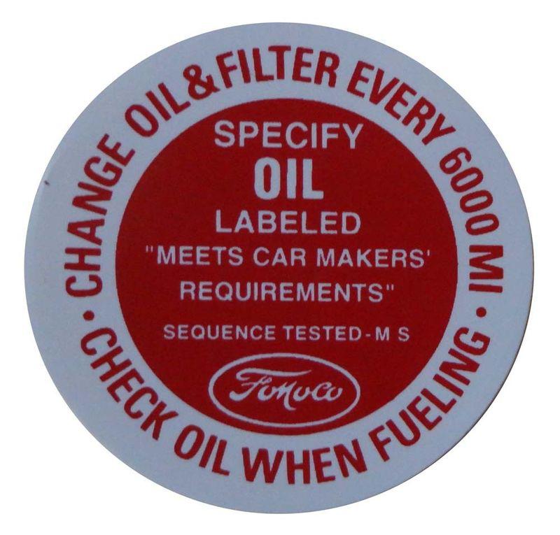 1960 1961 1962 1963 1964 1965 1966 lincoln oil filler cap decal