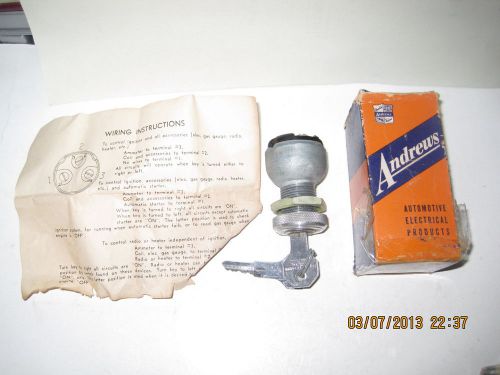 Andrews ls-107 universal ignition switch,w/keys,3 posts. 1/2 inch hole