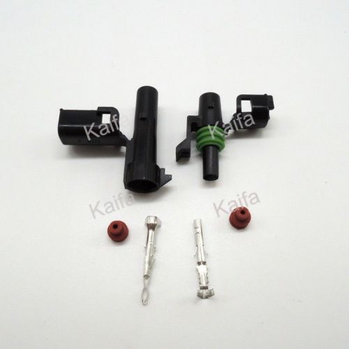 Weather pack delphi 1 set kit 1 pin waterproof electrical wire connector plug