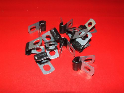 1/4" insulated hose line clamps brake line clamps closed clamps brake lines (12)