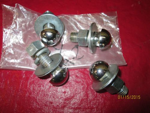 1947-72 chevy &amp; gmc truck four chrome bumper bolts with hardware
