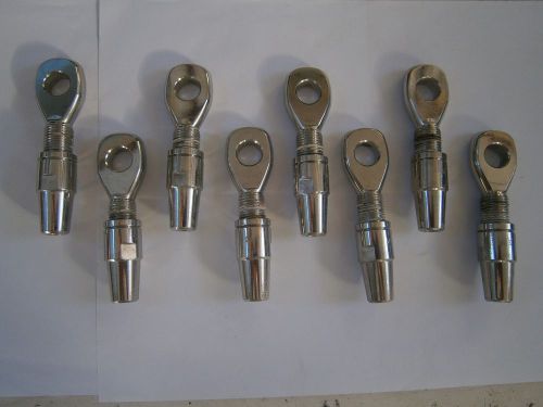 8 norseman swageless 6mm eye terminals used rigging