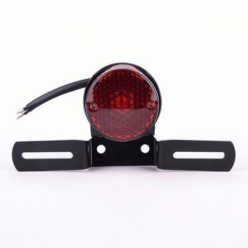 Red lens motorcycle brake rear license plate bracket tail light universal 12v