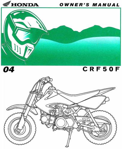 2004 honda crf50f motorcycle owners manual -crf 50 f-honda-crf50