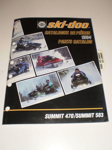 Skidoo 1994 parts catalog manual summit 470 / summit 583