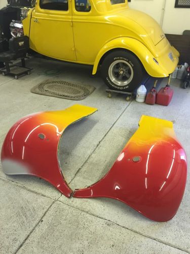 1934 ford coupe steel front fenders.  great shape.  hot rod.