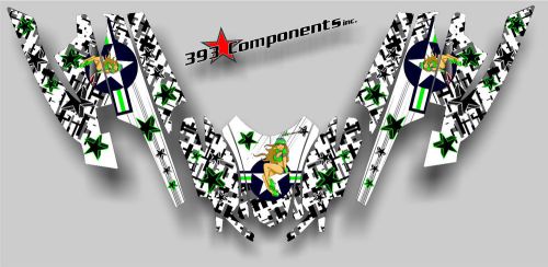Arctic cat firecat sabercat f5 f6 f7 03-06 graphics decal aircraft pinup green
