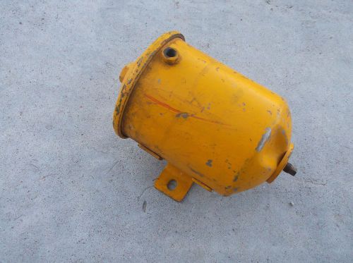 Vintage remote oil filter canister external truck tractor rat rod cat yellow
