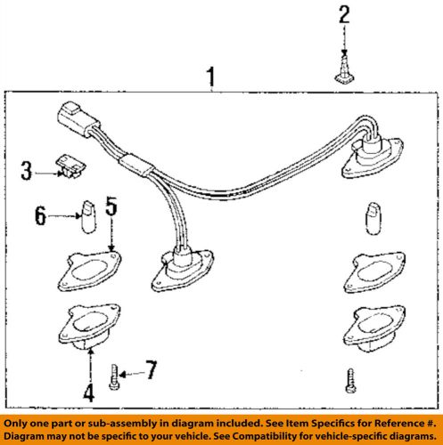 Nissan oem license lamps-rear lamps-license lamp clip 2434610v00