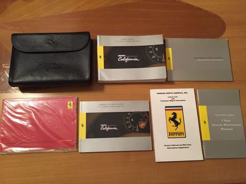 2012 ferrari california - owners manual set
