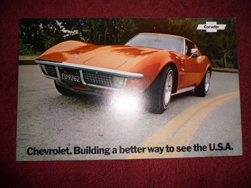 Corvette c3 1972 original  sales brochure