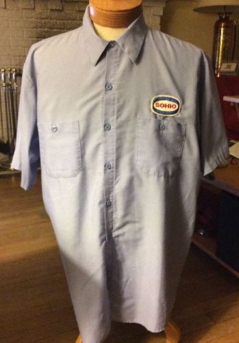 Vintage sohio service station attendant uniform shirt - gas oil mechanic