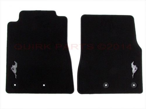2013-2014 ford mustang floor mats carpeted front black withpony logo oem new