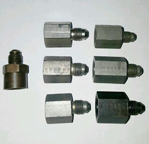 Lot of 7 an female to male reducers fittings
