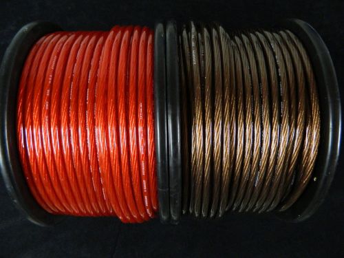 8 gauge wire 10 ft 5 red 5 black awg cable power ground stranded primary amp car