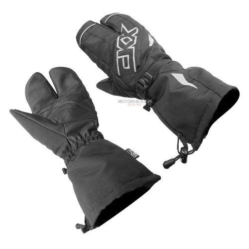 Snowmobile ckx throttle series 3 fingers mittens adult black large snow winter