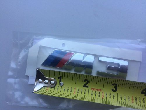 Genuine bmw ///m3 emblem diver side fender oem chrome logo badge car decal small