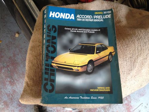 Honda repair manual for accord &amp; prelude 1984 to 1995 real good manual !
