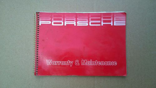 Porsche warranty and maintenance manual