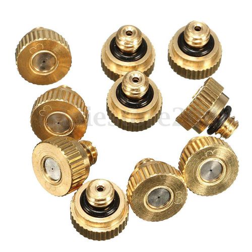 5x 0.3mm brass coupler misting nozzles for cooling system humidification sprayer