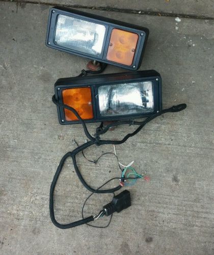 Western plow lights with harness