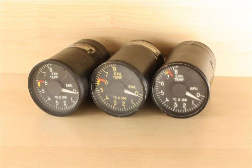 Lot of (3) mcdonnell douglas exhaust temp indicators - lewis 152bl705x