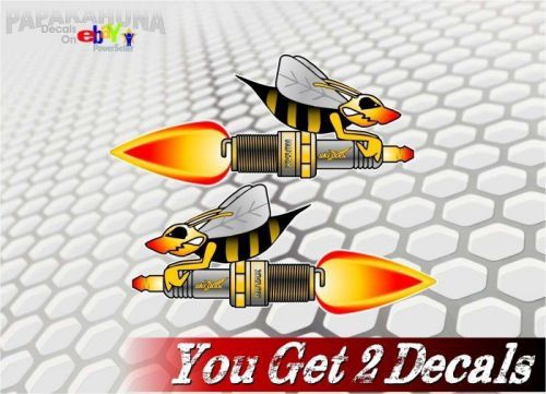 2 ski-doo fire plug 28&#034; vinyl decals snowmobile sled trailer graphic stickers