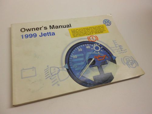 1999 vw volkswagen jetta owners manual  oem