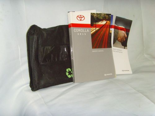 Buy 2015 TOYOTA COROLLA OWNER MANUAL WITH CASE in Spring Valley