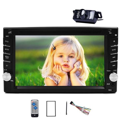 2 din 6.2inch touch screen car radio bluetooth dvd cd audio player+backup camera