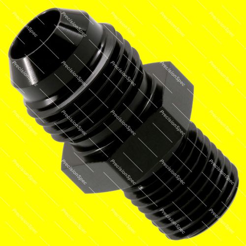 An6 6an jic male flare to m12x1.25 metric fitting adapter black w/ 1yr warranty