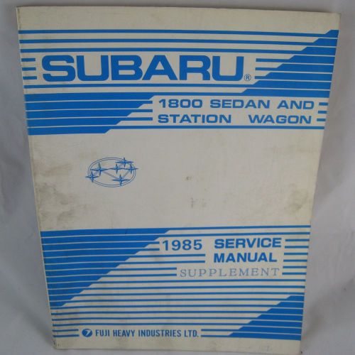 1985 subaru 1800 sedan station wagon service manual supplement dl gl brat xt 4wd